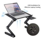 ⁦طاولة لابتوب قابلة للطي مع مروحتين USB للتبريد⁩ - الصورة ⁦3⁩