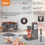 محضر طعام RAF 3 لتر 500 واط – مفرمة ومطحنة متعددة الوظائف مع سرعات مزدوجة - الصورة 2